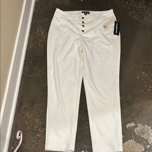 Karl Lagerfeld Cream Button-Front pants gorgeous from Paris